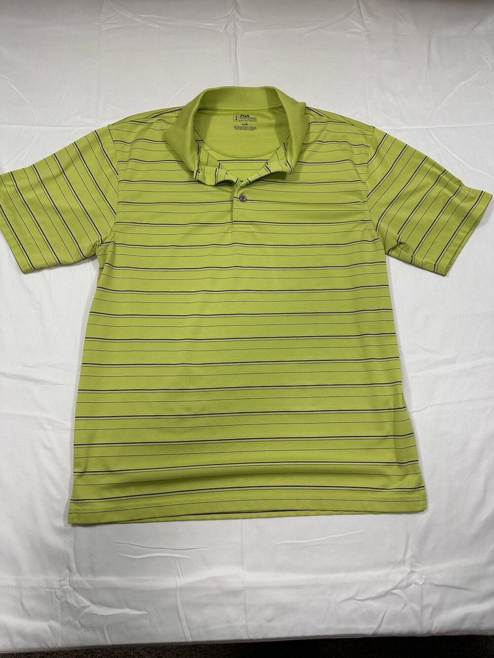 PGA Golf Polo Men’s Size Large Green With Stripe